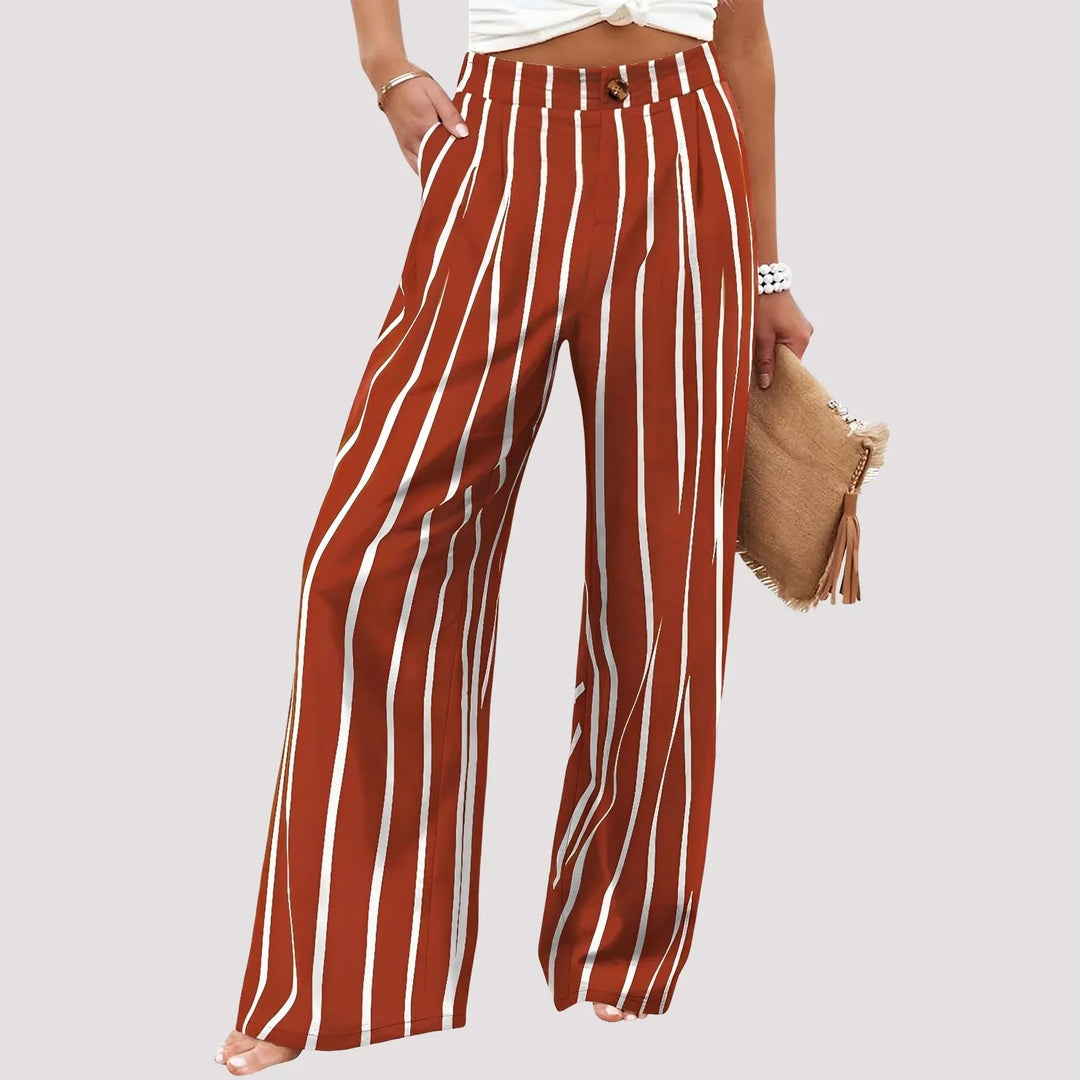 Roberta | Women's Wide Leg Trouser with High Waist and Side Pockets
