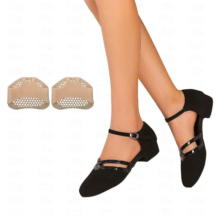 Ruby | Women's Black Dance Shoes with Ankle Strap