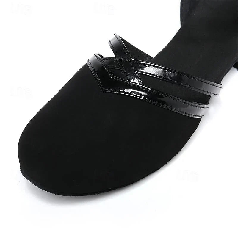 Ruby | Women's Black Dance Shoes with Ankle Strap