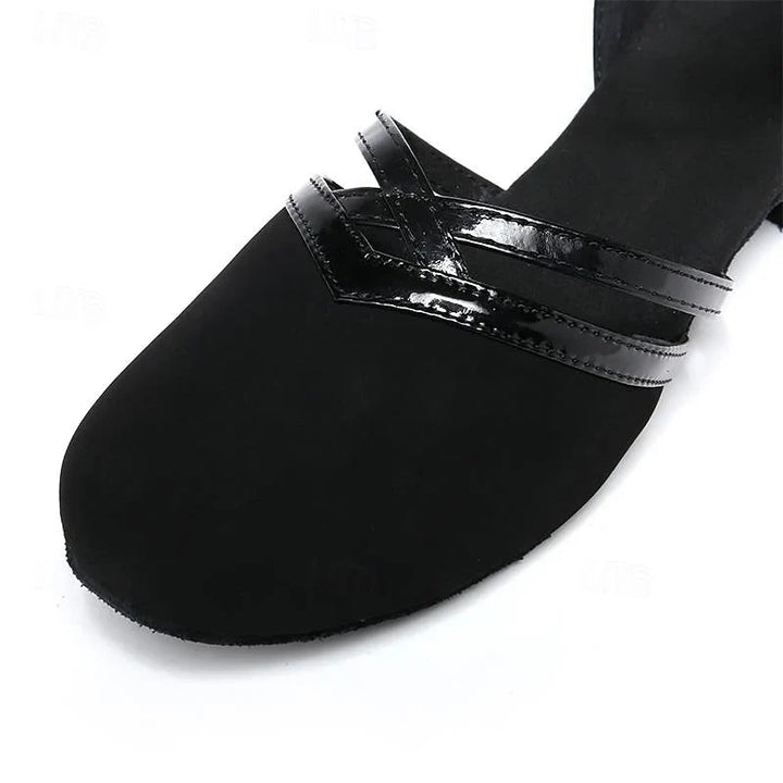 Ruby | Women's Black Dance Shoes with Ankle Strap