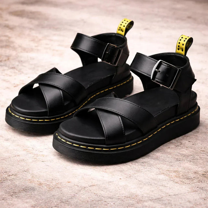 Samantha | Women's Orthopaedic Platform Sandals with Buckle Strap