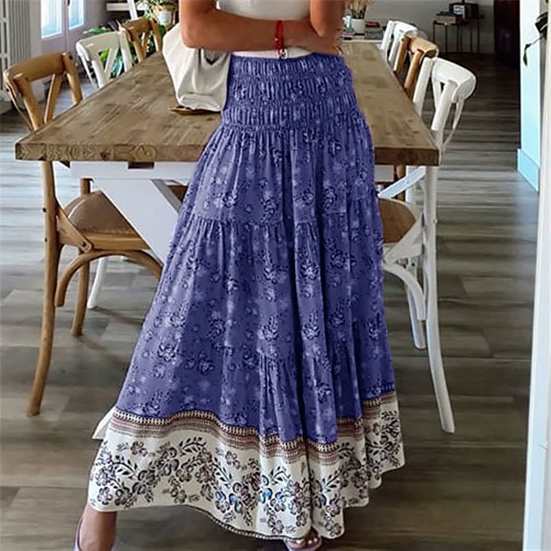 Serena | Women's Smocked Tiered Floral Skirt with Waist