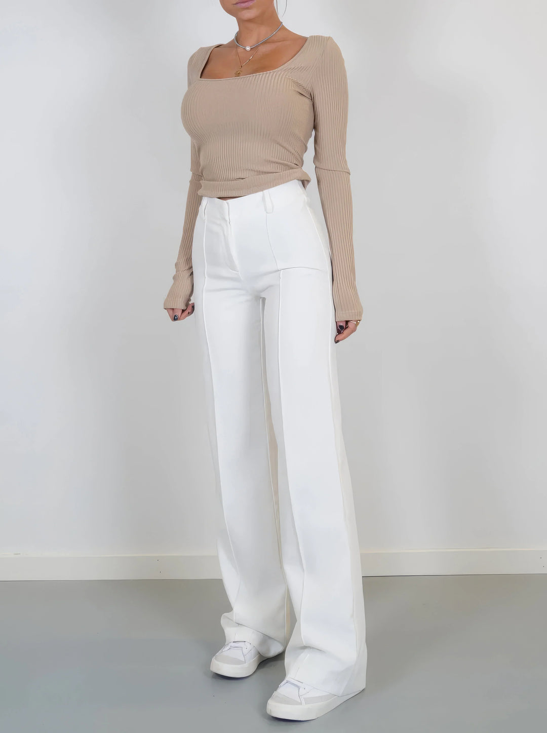 Shirley | Women's High Waist Wide Leg Trouser with Straight Cut