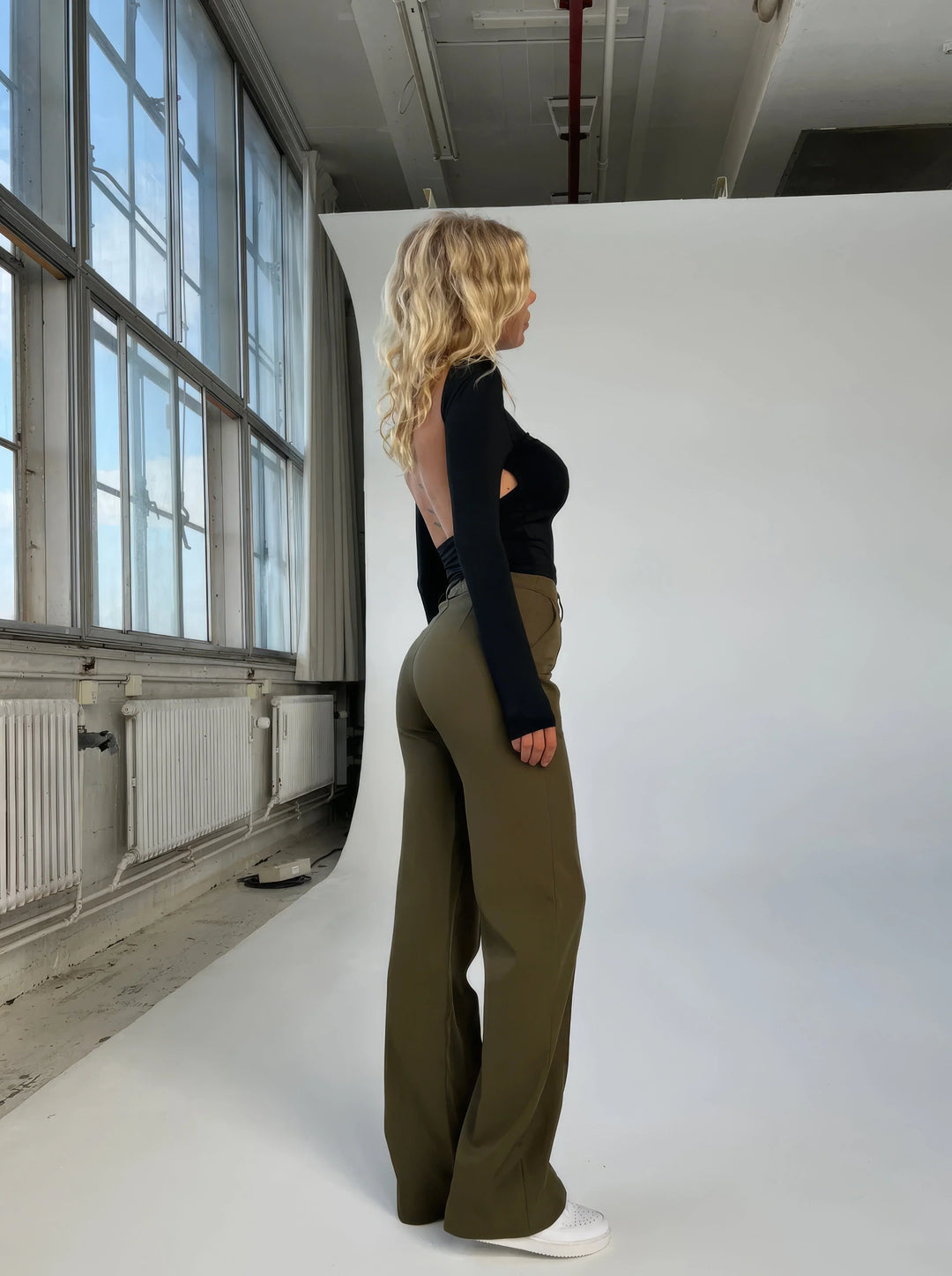 Shirley | Women's High Waist Wide Leg Trouser with Straight Cut