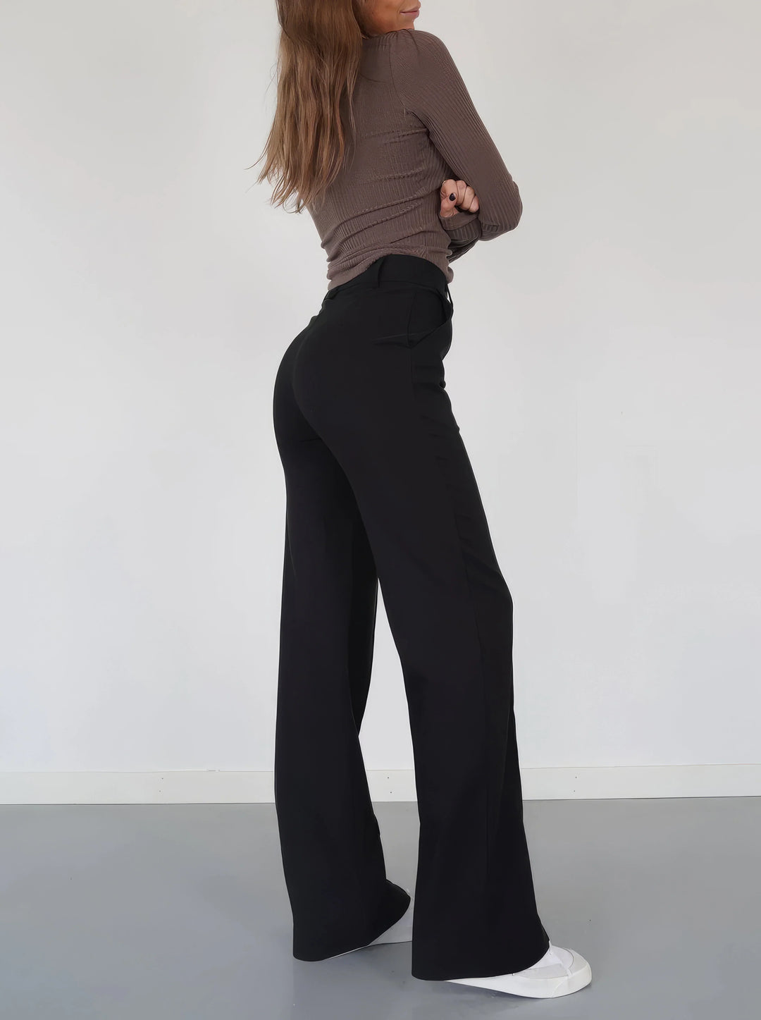 Shirley | Women's High Waist Wide Leg Trouser with Straight Cut