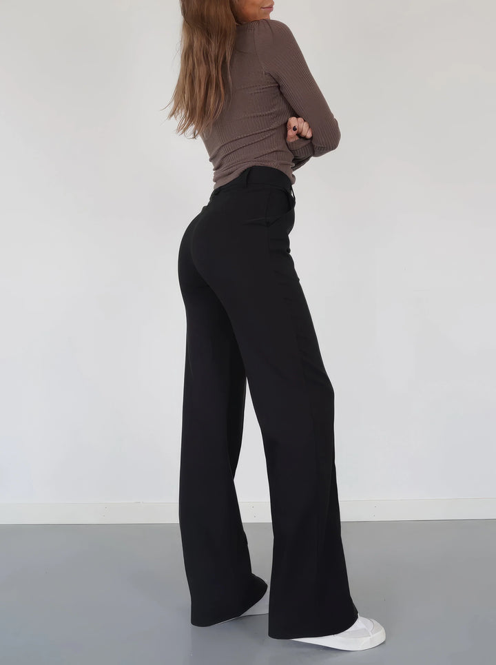 Shirley | Women's High Waist Wide Leg Trouser with Straight Cut