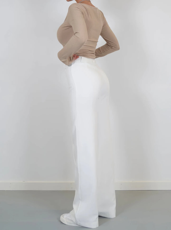 Shirley | Women's High Waist Wide Leg Trouser with Straight Cut