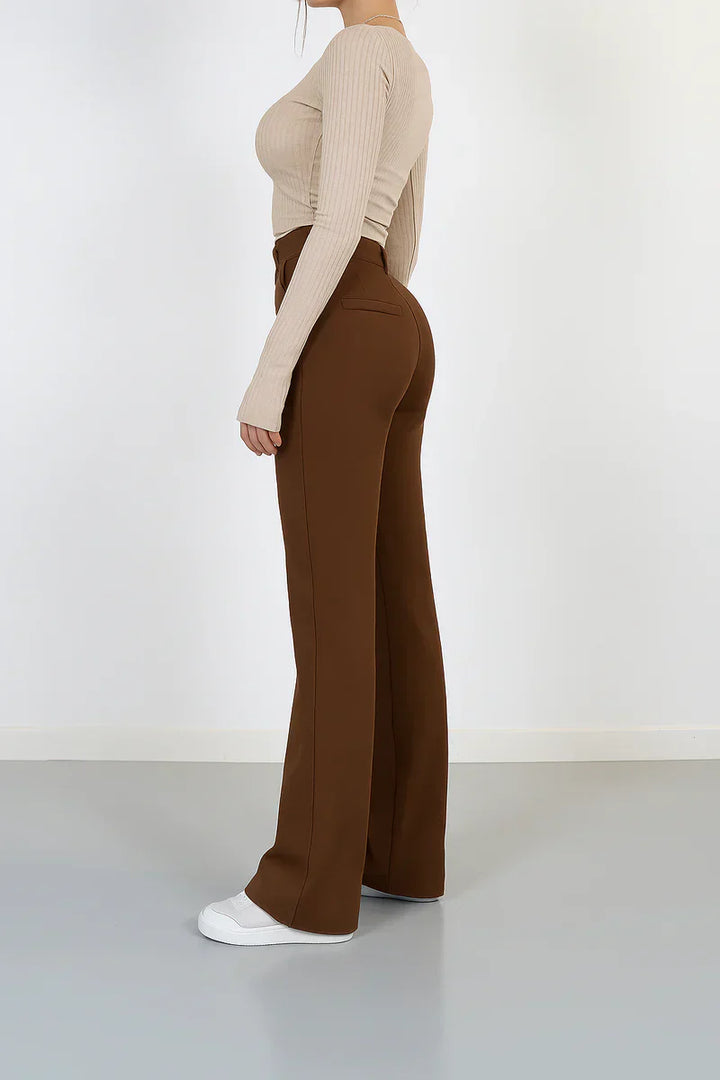 Shirley | Women's High Waist Wide Leg Trouser with Straight Cut