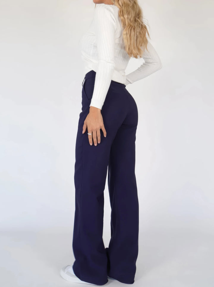 Shirley | Women's High Waist Wide Leg Trouser with Straight Cut