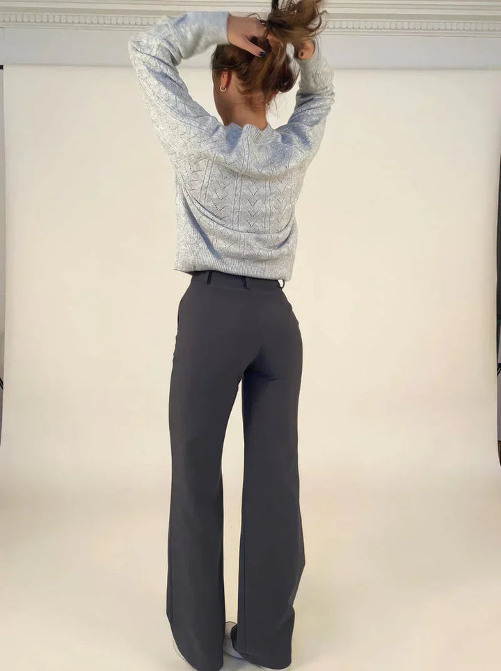 Shirley | Women's High Waist Wide Leg Trouser with Straight Cut
