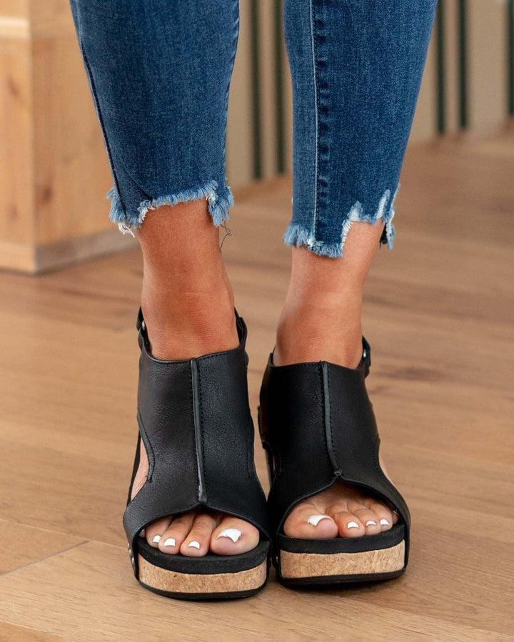 Shirley | Women's Open Toe Wedge Platform Sandals with Ankle Strap