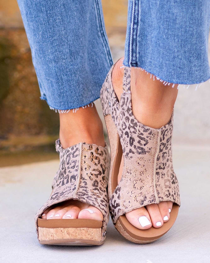Shirley | Women's Open Toe Wedge Platform Sandals with Ankle Strap