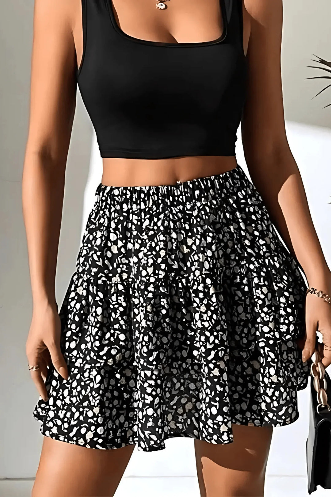 Shirley | Women's Smocked Tiered Ruffle Skirt