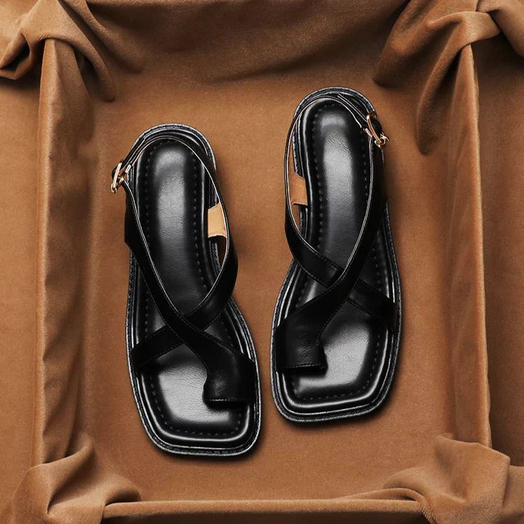Sienna | Women's Buckle Strap Block Heel Sandals with Ankle