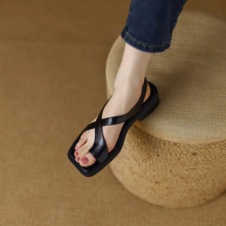 Sienna | Women's Buckle Strap Block Heel Sandals with Ankle
