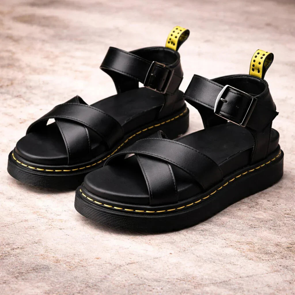 Skye | Women's Platform Sandals with Ankle Strap and Buckle