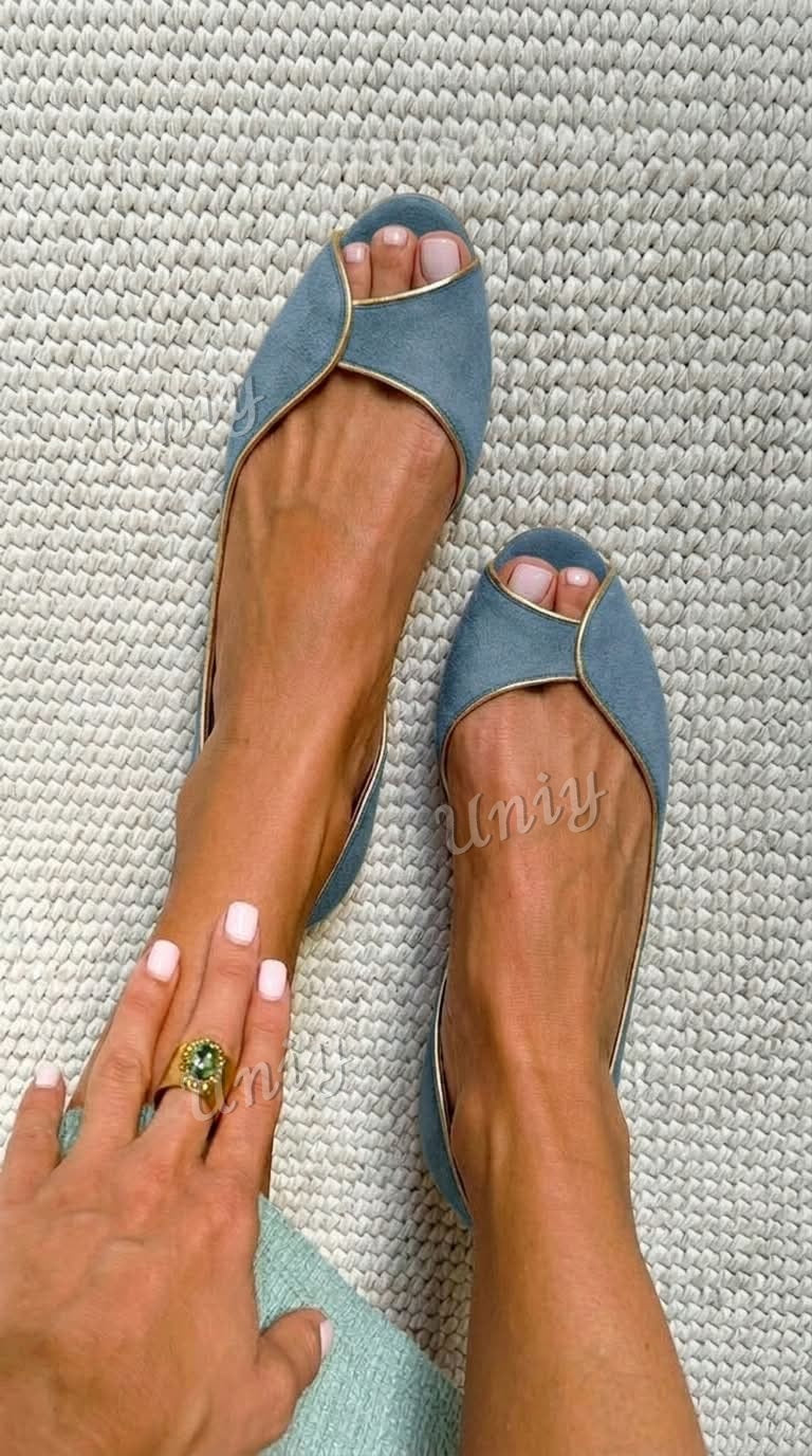 EVELYN | D'Orsay Open Toe Flats