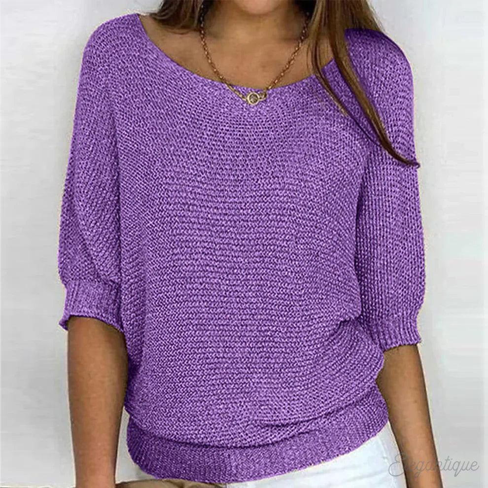 Gabrielle | Twisted Knit Chic Sweater