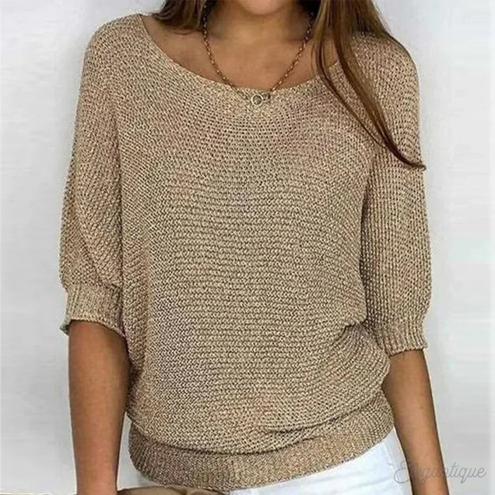 Gabrielle | Twisted Knit Chic Sweater