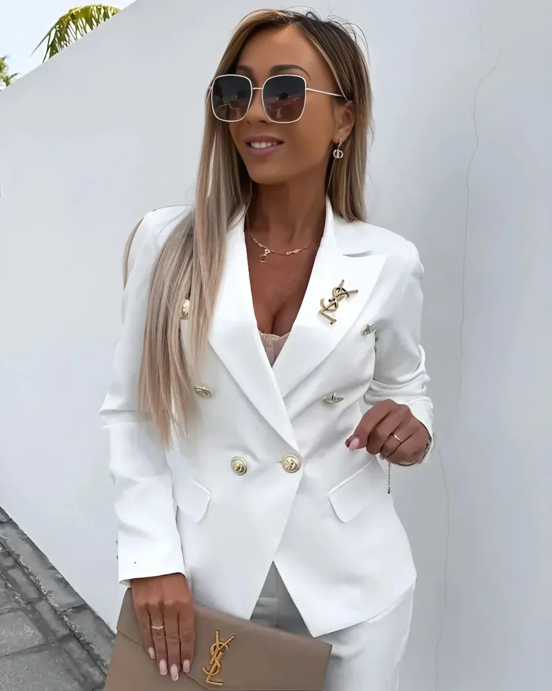 Victoria | Double Breasted Suit Set with Notched Lapels