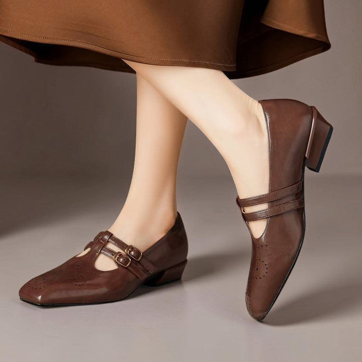 Clémence | Perforated Mary Jane Flat