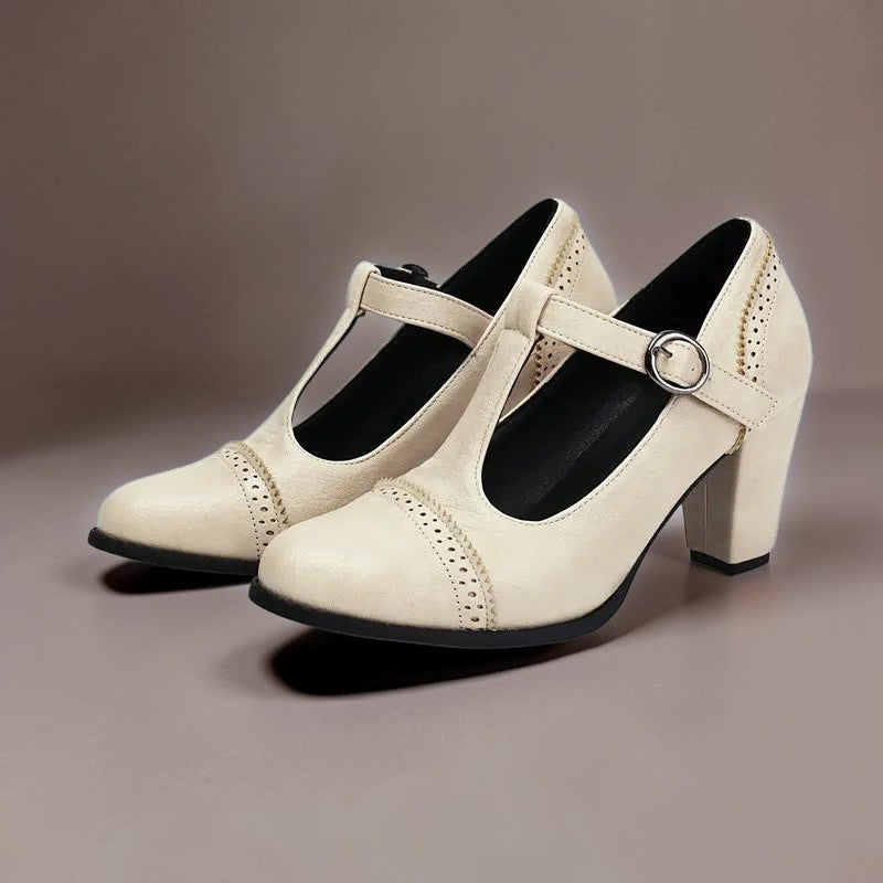 Sandrine | T-Strap Mary Jane Heels