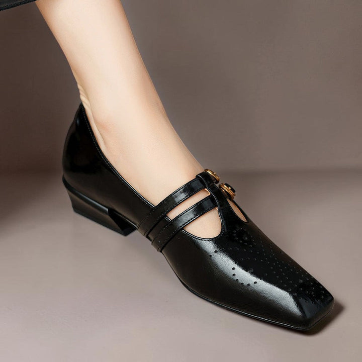 Clémence | Perforated Mary Jane Flat