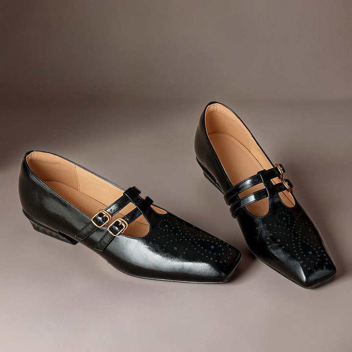 Clémence | Perforated Mary Jane Flat