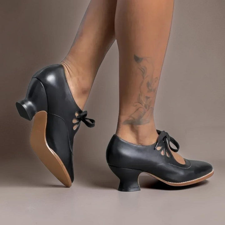 Marie | Lace-Front Mary Jane Pump