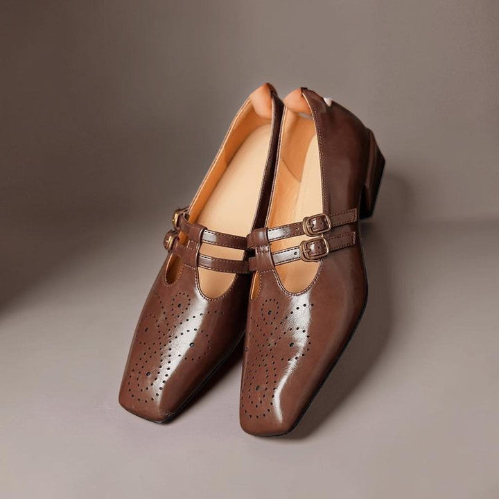 Clémence | Perforated Mary Jane Flat