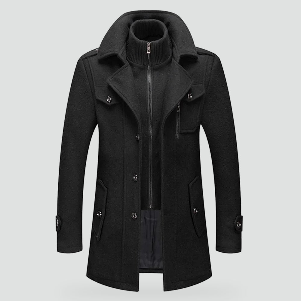 Warm Winter Jacket for Men with Removable Inner Vest