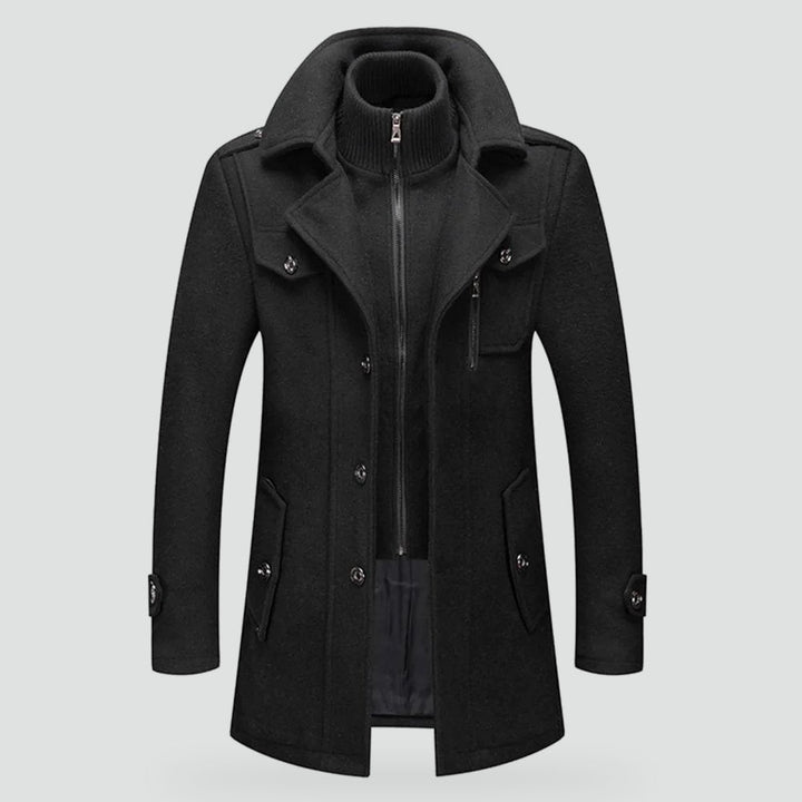 Warm Winter Jacket for Men with Removable Inner Vest