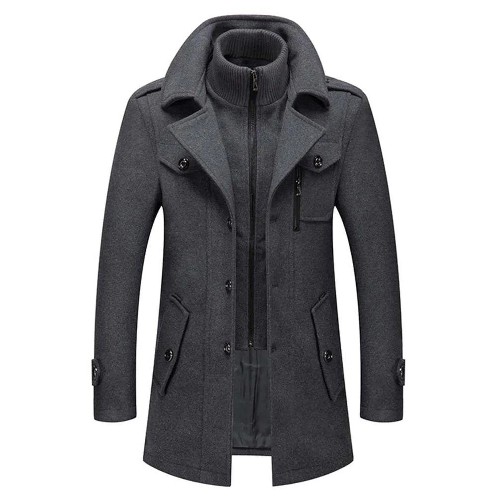 Warm Winter Jacket for Men with Removable Inner Vest