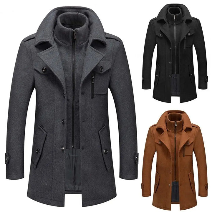 Warm Winter Jacket for Men with Removable Inner Vest
