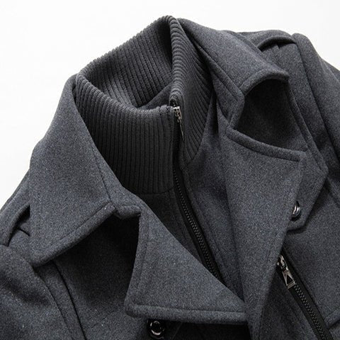 Warm Winter Jacket for Men with Removable Inner Vest