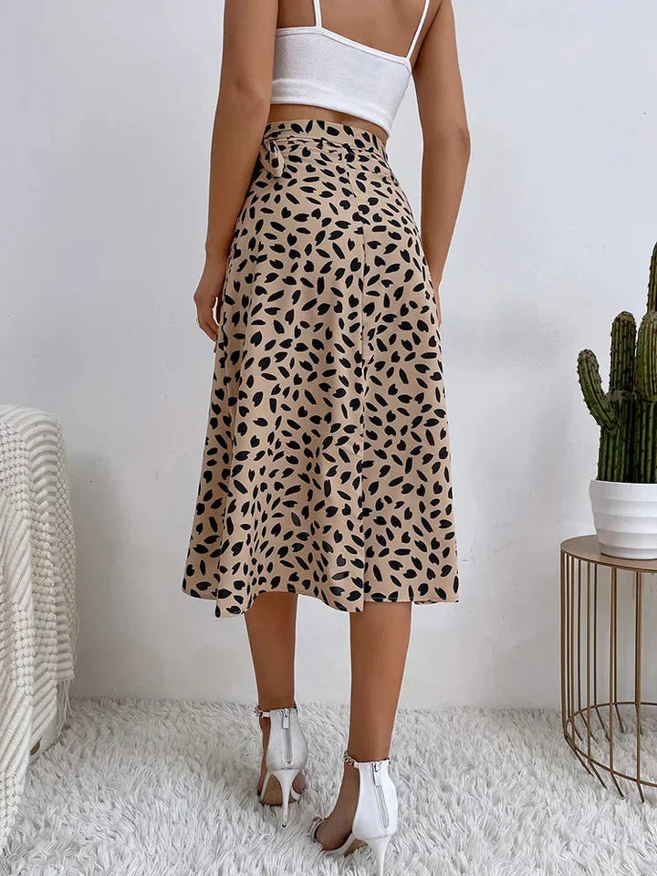 Wendy | Women's Printed Wrap Skirt with Asymmetrical Hem
