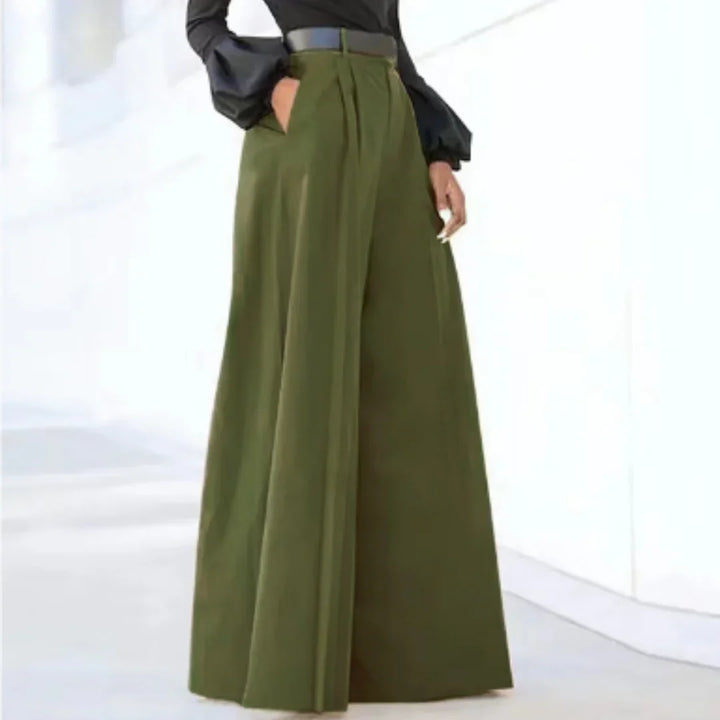 Winifred | Women's Wide Leg Pleated Trouser with Belted Waist