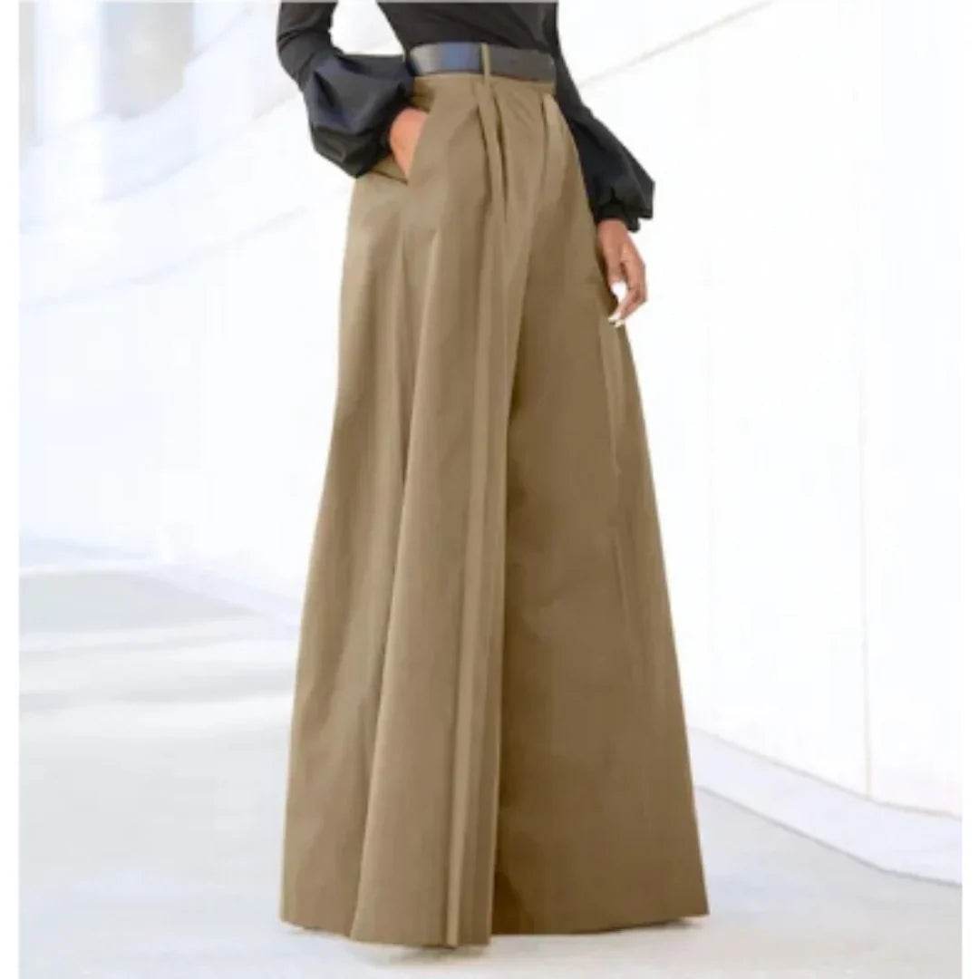 Winifred | Women's Wide Leg Pleated Trouser with Belted Waist