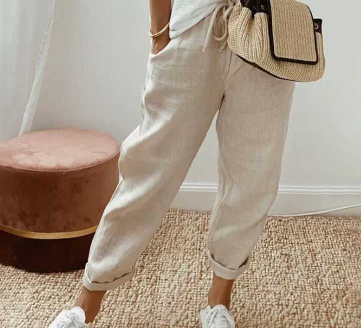 Yvonne | Women's Drawstring Trouser with Side Pockets