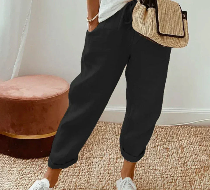Yvonne | Women's Drawstring Trouser with Side Pockets