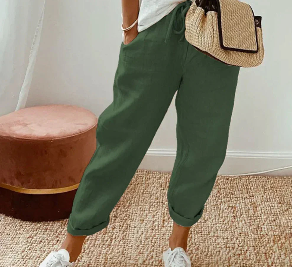 Yvonne | Women's Drawstring Trouser with Side Pockets