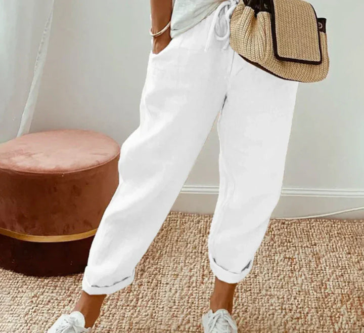 Yvonne | Women's Drawstring Trouser with Side Pockets