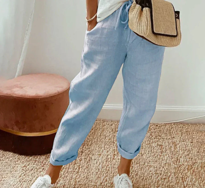 Yvonne | Women's Drawstring Trouser with Side Pockets