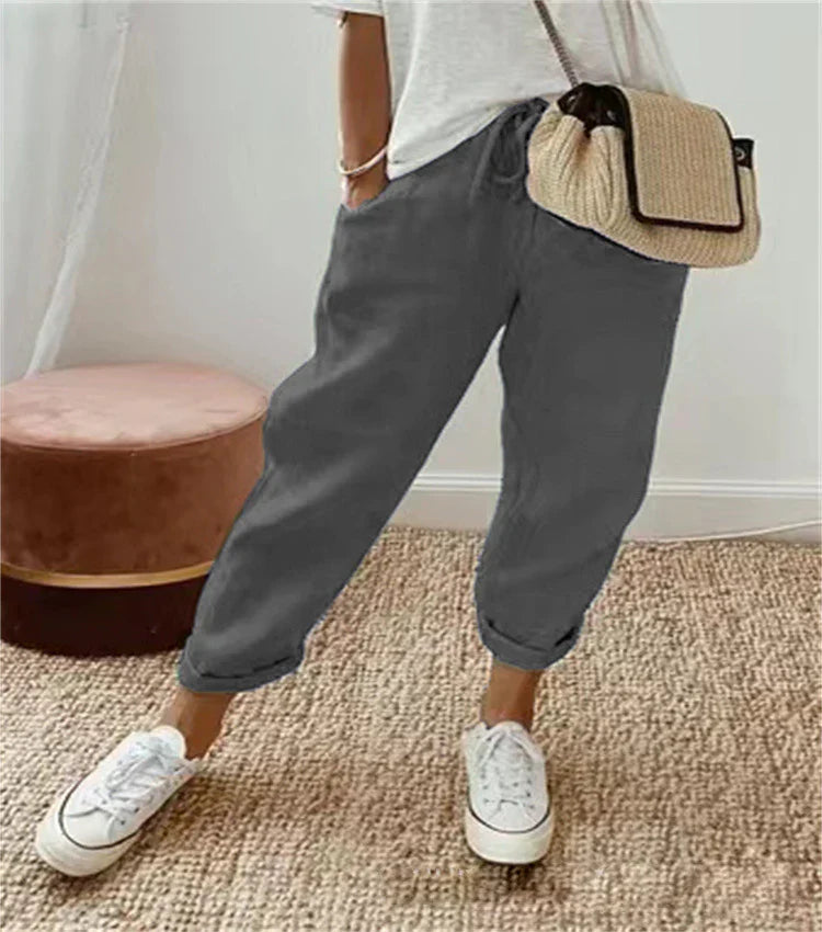 Yvonne | Women's Drawstring Trouser with Side Pockets