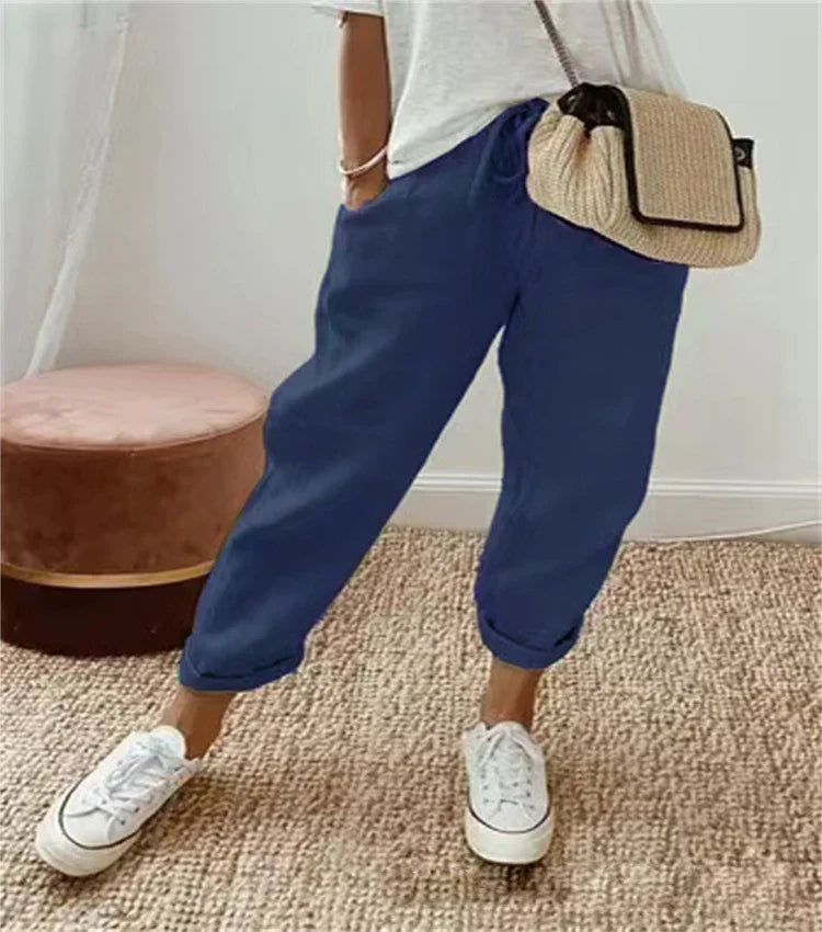 Yvonne | Women's Drawstring Trouser with Side Pockets